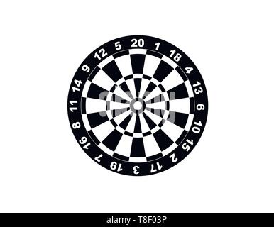 Dartboard for darts game vector illustration eps10 on white background Stock Vector