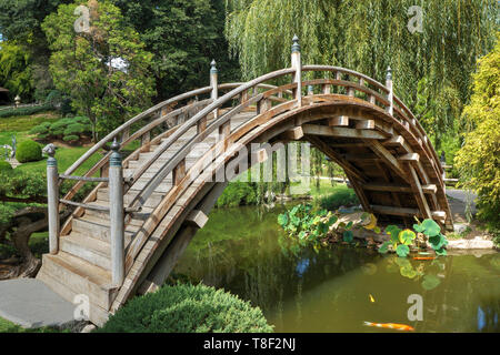 Moon Bridge, The Huntington Botanical Gardens Stock Photo