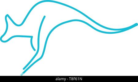 kangaroo logo design vector icon illustration element - vector Stock Vector