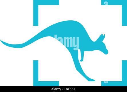 kangaroo logo design vector icon illustration element - vector Stock Vector