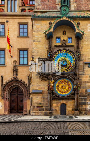 Prague's Astronomical Clock Stock Photo