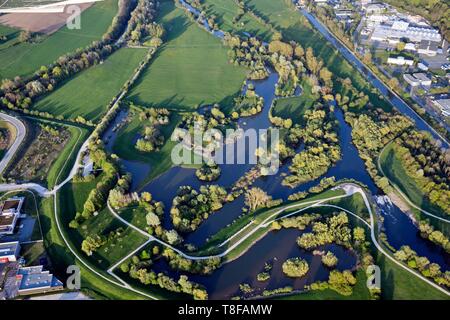 France, Doubs, Brognard, Technoland, natural area of the lower Allan Valley, Canal du Rh¶ne au Rhin and Haute Saone Stock Photo