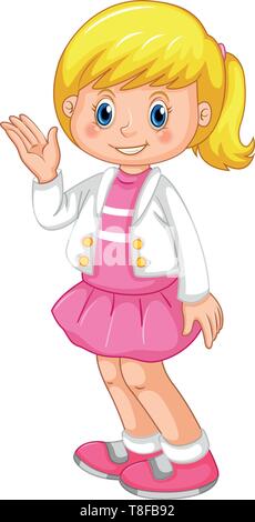 happy woman with ponytail cartoon icon image Stock Vector Image & Art