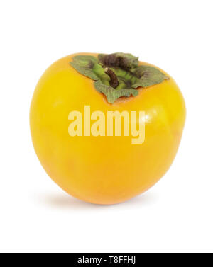 Half-cut ripe and sweet persimmon, details of the pulp of ripe ...