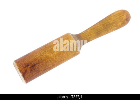 Wooden potato masher isolated on white background Stock Photo