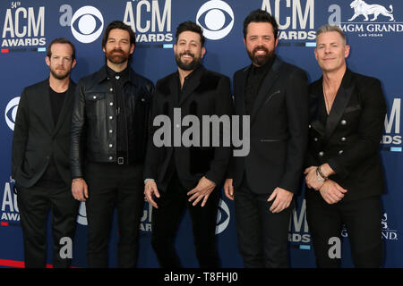 54th Academy of Country Music Awards at the MGM Grand Garden Arena  Featuring: Whit Sellers, Geoff Sprung, Matthew Ramsey, Brad Tursi, Trevor Rosen, Old Dominion Where: Las Vegas, Nevada, United States When: 07 Apr 2019 Credit: Nicky Nelson/WENN.com Stock Photo