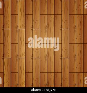 Seamless pattern of realistic wooden plank, vector illustration. Stock Vector