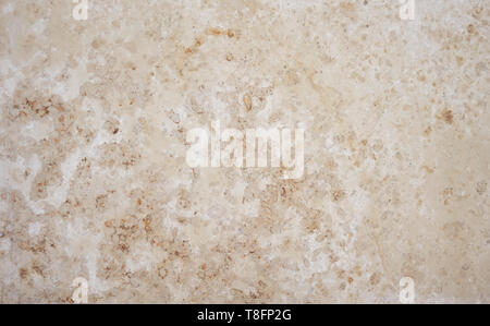 Abstract colorful smooth background from calcareous tufa beige hue with light inclusions Stock Photo
