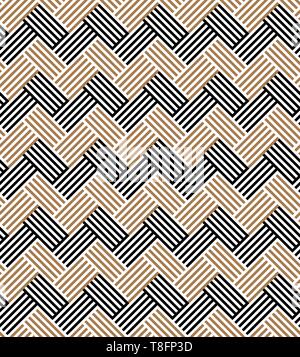 Seamless pattern of black white diagonal striped linear braids. Geometric striped ornament background. Print card, cloth, clothing, shirts, socks, sho Stock Vector