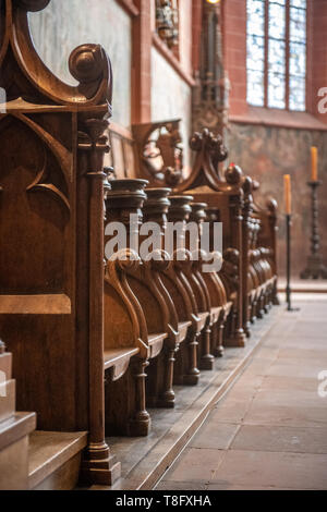 Details of furniture of Imperial Cathedral of Saint Bartholomew , Frankfurt Germany Stock Photo