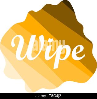 Wipe Cloth Icon. Flat Color Ladder Design. Vector Illustration. Stock Vector
