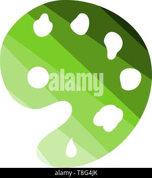 Palette Icon. Flat Color Ladder Design. Vector Illustration. Stock Vector
