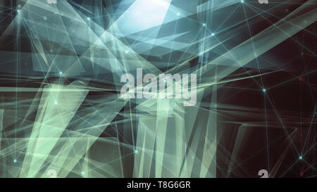 New technology template, geometric abstract design illustration Stock Photo