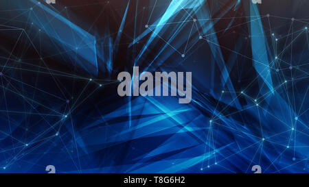 Triangles shapes backdrop concept, triangle abstract chaotic illustration Stock Photo