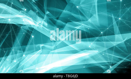 Graphic modern illustration idea, technical abstract triangles background Stock Photo