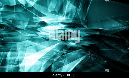 Triangles background digital wireframe concept with lines, modern illustration idea, tech abstract backgrounds Stock Photo