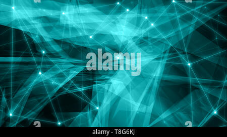 Triangle geometrical technology abstraction, chaotic triangles shapes backdrop illustration Stock Photo
