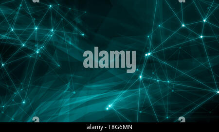 Chaos graphics, polygonal elements background, triangles shapes geometrical technology wallpaper Stock Photo