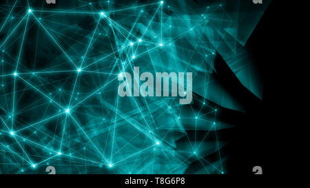 Geometrical triangles layout, digital technology Stock Photo