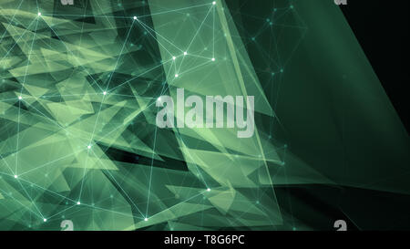 Machine learning signal process algorithm, creative chaos abstract art Stock Photo