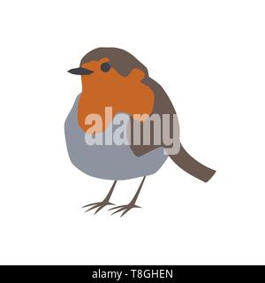 Robin bird vector portrait Stock Vector