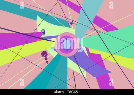Modern colorful flow poster background. Geometric shapes. Abstract design