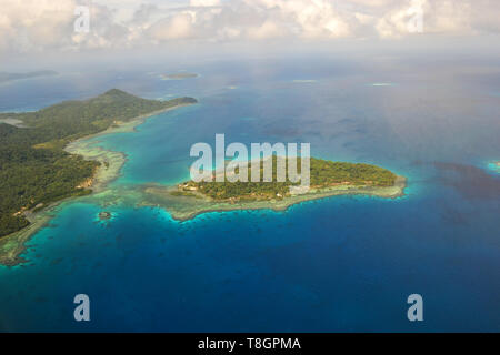 Aerial view of Chuuk, Federated States of Micronesia Stock Photo