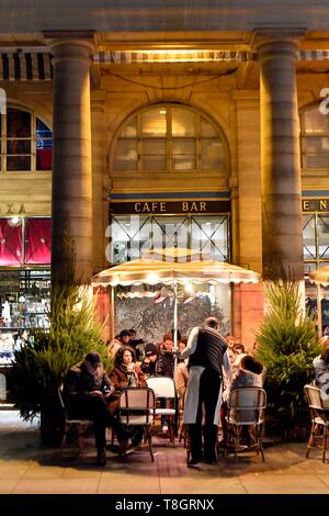 France, Paris, Royal Palace, Place Colette, the Cafe Le Nemours Stock Photo