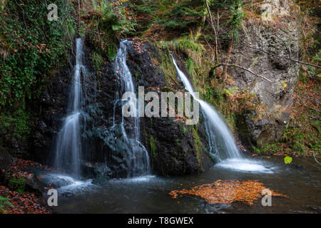 Lower Fairy Glen waterfall near Rosemarkie on Black Isle in Ross & Cromarty, Highland Region, Scotland Stock Photo