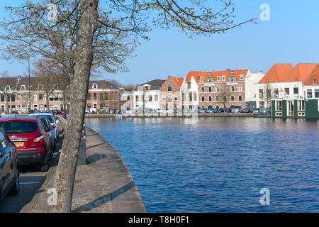Haarlem, Netherlands – April 14, 2019: Haarlem canals and architecture, Netherlands Stock Photo