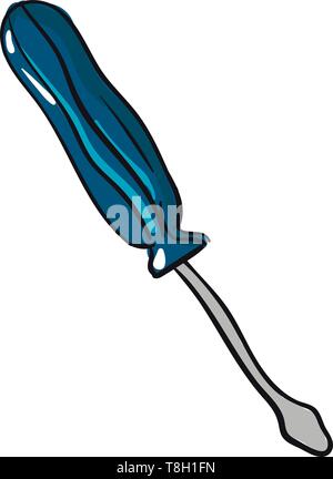 Screwdriver hand drawn design, illustration, vector on white background. Stock Vector