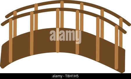 Bridge hand drawn design, illustration, vector on white background. Stock Vector