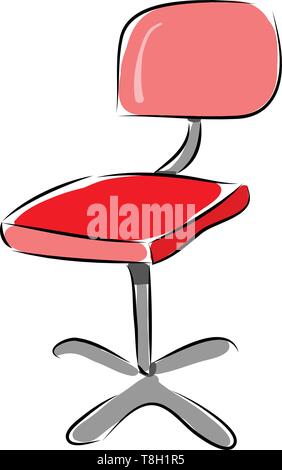 Hair salon chair hand drawn design, illustration, vector on white background. Stock Vector