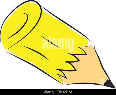 Pencil hand drawn design, illustration, vector on white background. Stock Vector