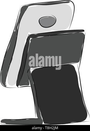 Stand phone holder hand drawn design, illustration, vector on white background. Stock Vector