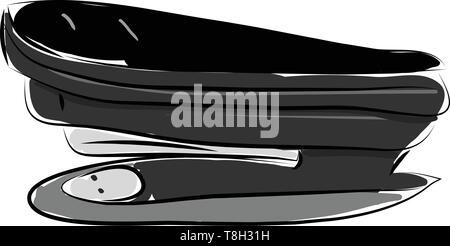 Stapler hand drawn design, illustration, vector on white background. Stock Vector