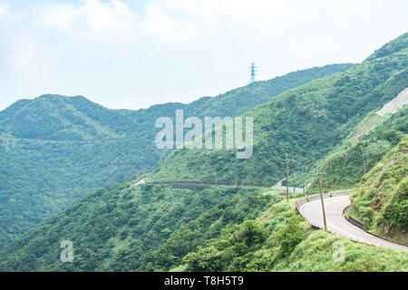 Scenic route at Buyen Pavilion in Taiwan. Stock Photo