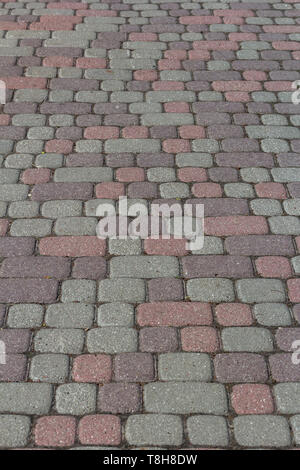 Paving colored concrete tile texture background. Copy space Stock Photo