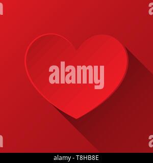 Vector illustration, flat design. Heart icon love symbol Stock Vector ...