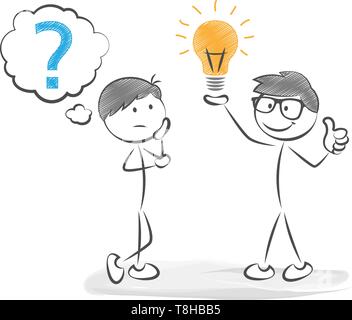stick man business idea Stock Vector