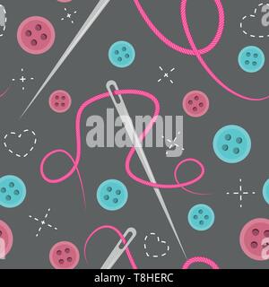 seamless sewing tailer background pattern Stock Vector
