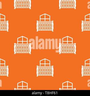 Balcony pattern vector orange Stock Vector