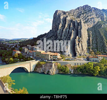 The village of Sisteron in Provence,France. Stock Photo