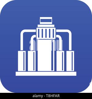 Oil refining icon digital blue Stock Vector