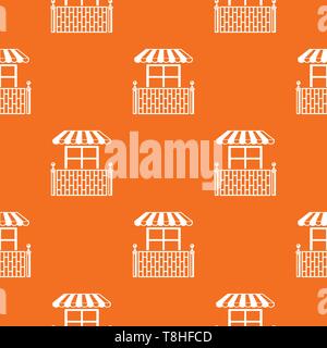 Shop balcony pattern vector orange Stock Vector
