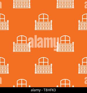 Flat balcony pattern vector orange Stock Vector