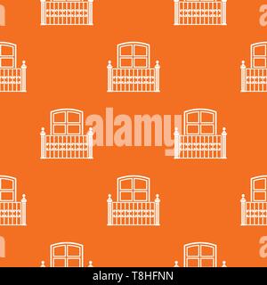 Window balcony pattern vector orange Stock Vector