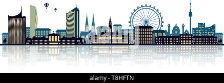 vienna skyline Stock Vector