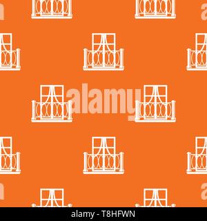 Outdoor balcony pattern vector orange Stock Vector