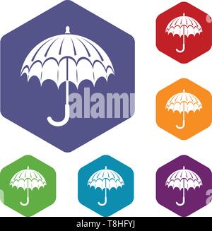 Umbrella icons vector hexahedron Stock Vector Image & Art - Alamy